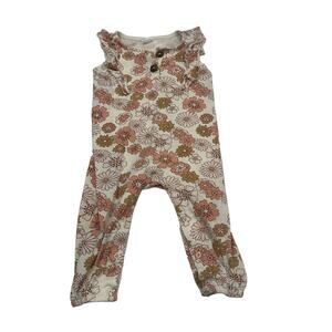 Floral Print Romper sz 12 m Sleeveless Romper Long Pants
